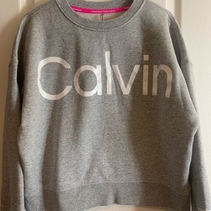 Calvin Klein crop sweater gray